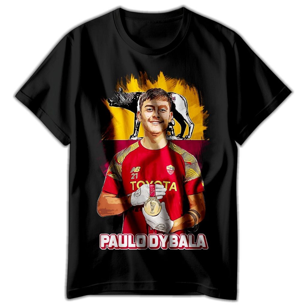 KAOS DYBALA || AS ROMA || KAOS FOOTBALL || KAOS KARTUN KARAKTER || Combad 24s 30s || Unisex