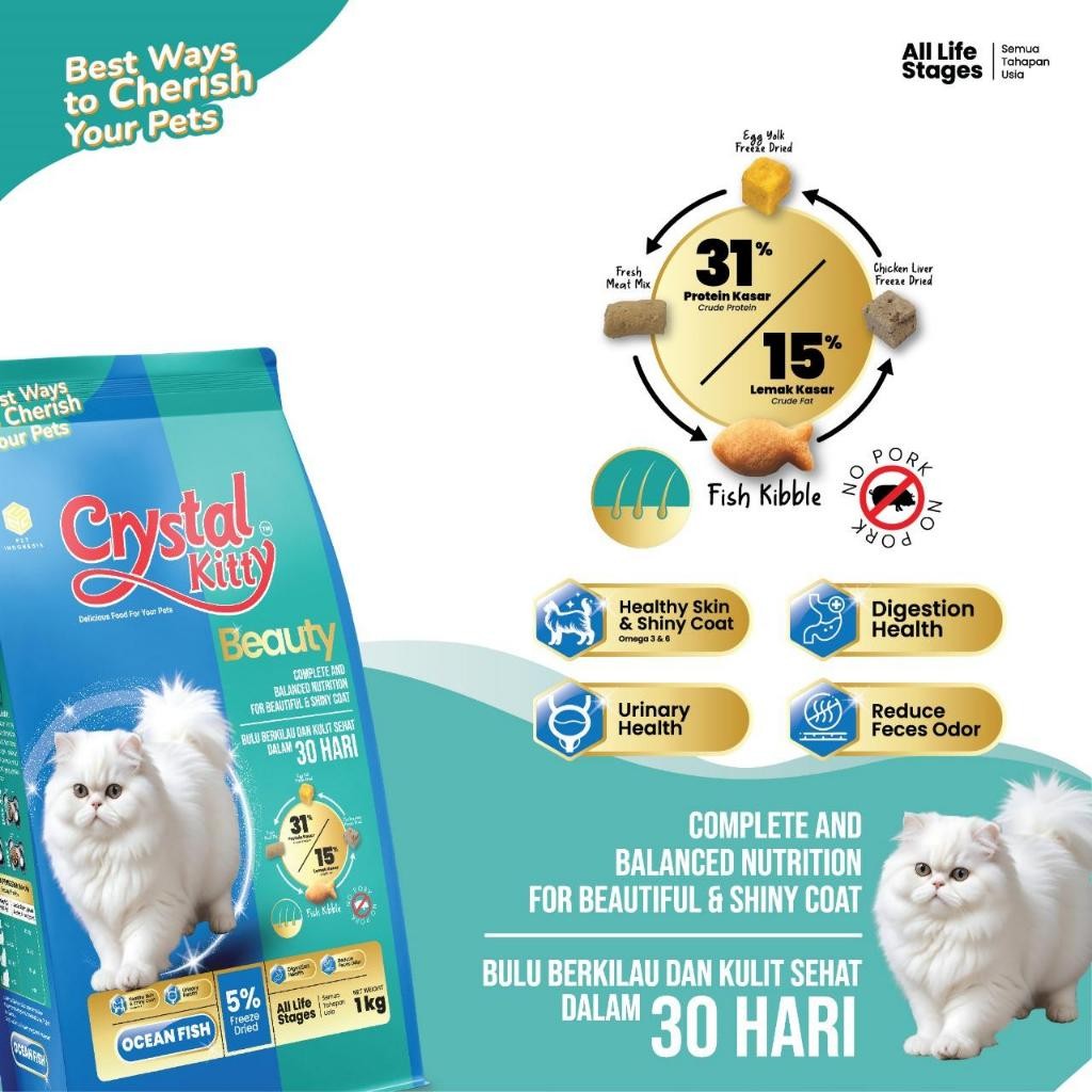 VJ27SS CRYSTAL KITTY PREMIUM BEAUTY 1 KG FRESHPACK