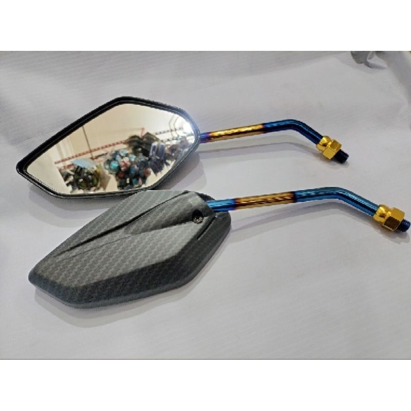 Spion Carbon Panjang Honda Lancip/Spion Carbon Honda murah/Spion Motor Variasi Carbon