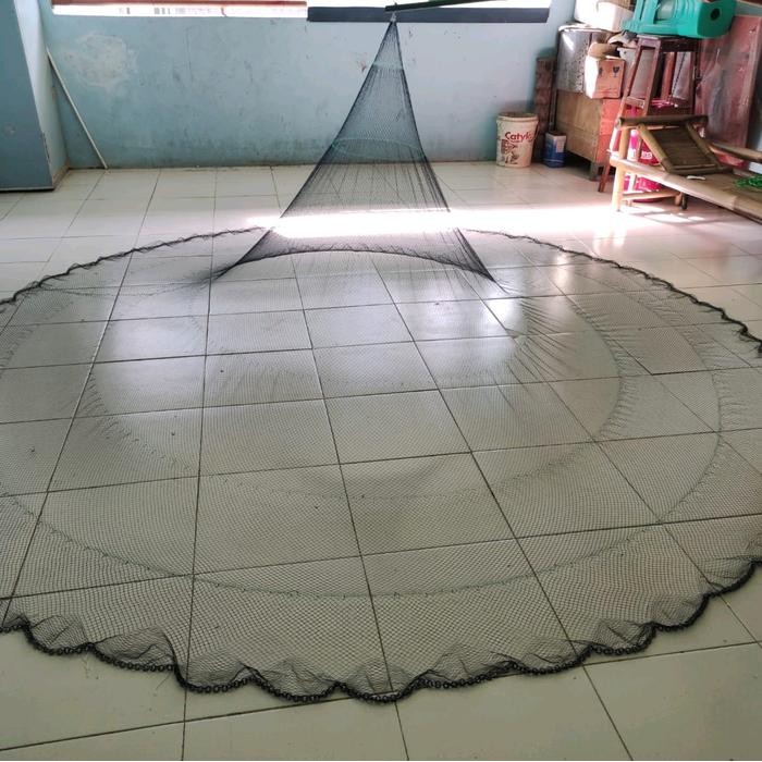 Terbaru jala lempar bahan nilon / benang tinggi 3 meter, jala ikan,  jala udang,  jala sungai dll - 