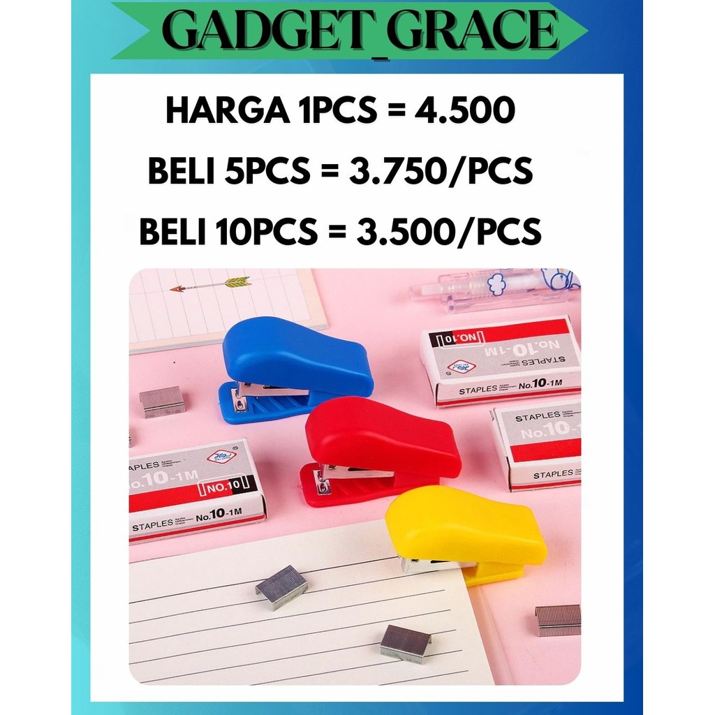 

GG STAPLER MINI FREE REFILL - STAPLES STEPLES CEKREKAN HEKTER KECIL