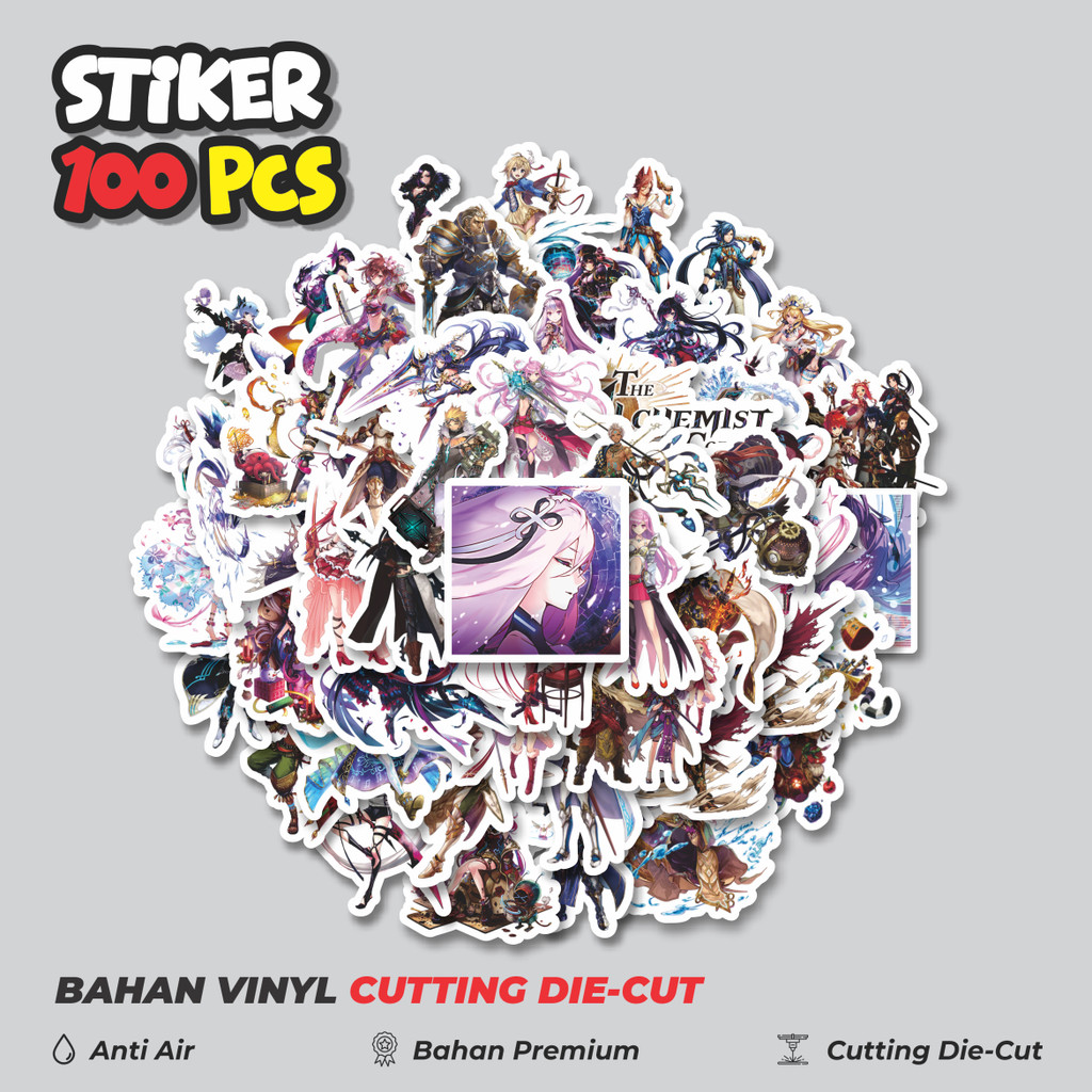 

Terbaru! 50 pcs Stiker Game Series Alchemist Code Character Mix Dekorasi Lucu Kreatif untuk Notebook, Skateboard, HP