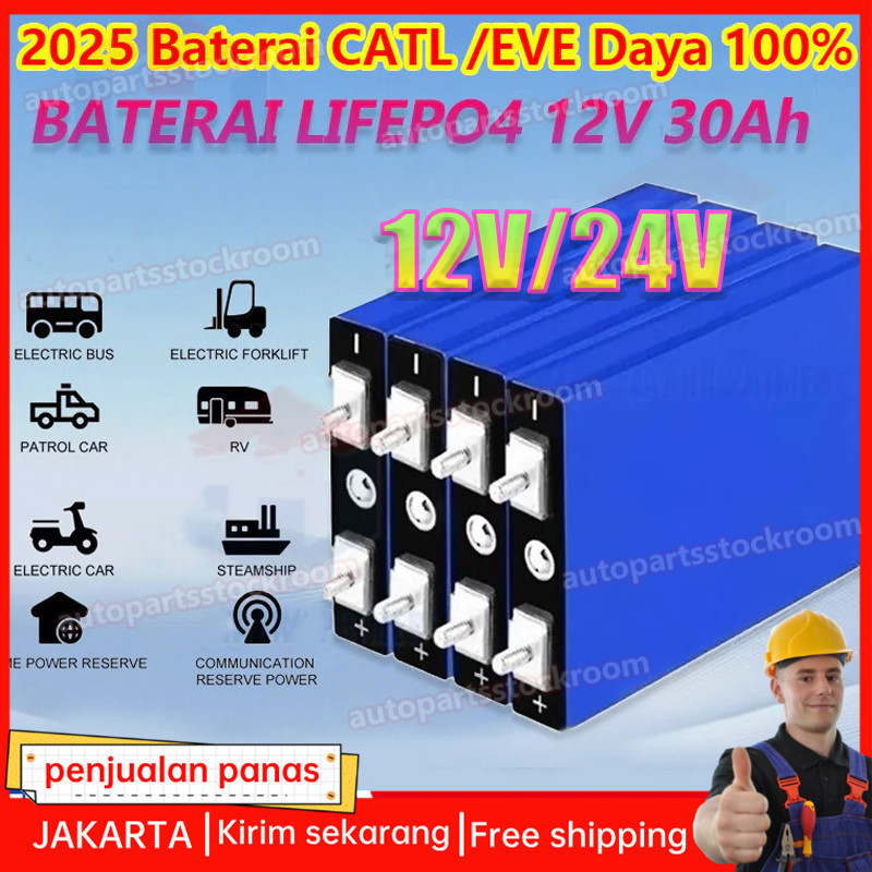 12v/24V 30Ah CATL/BYD-Baru 100% Lifepo4 Baterai BMS UPS Baterai Lifepo4 48V 30Ah Elektrik Baterai Li