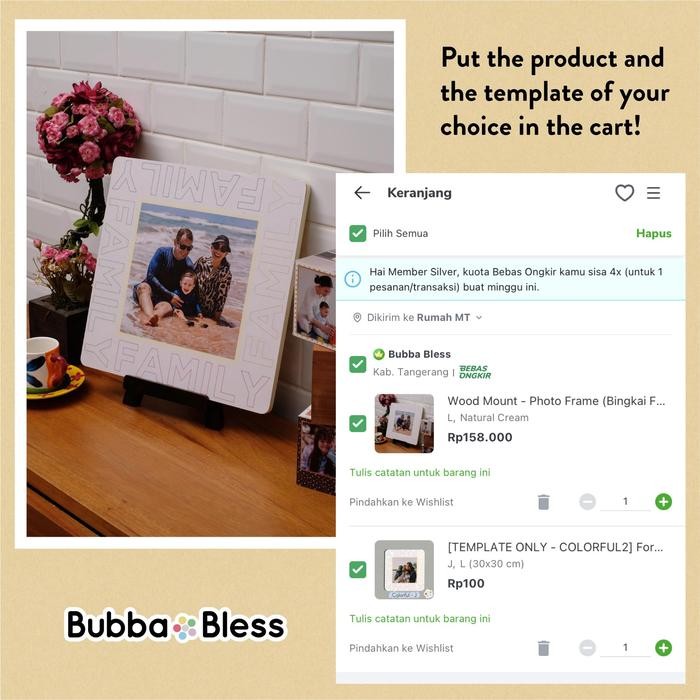 Wood Mount - Photo Frame (Bingkai Foto) untuk Farewell Gift - S, Elegant Black