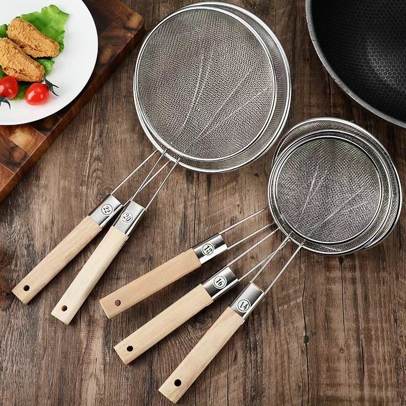 Steel Nusantara - Saringan Minyak Stainless Penyaring Mie - Perlengkapan Dapur Stainless Steel