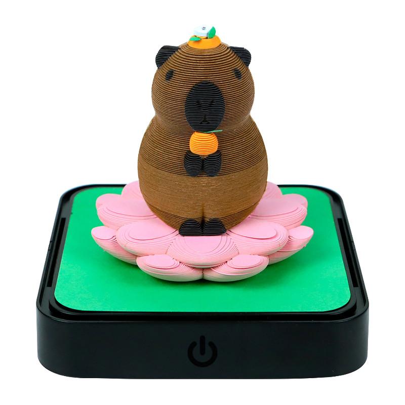 

3D Memo Pad, Paper Carving Art 3D Non-Stick Sticky Note Pad Original Paper Card Crafts Capybara 3D Notepad Tear-Away DIY Notes