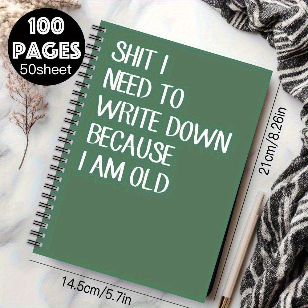 

Humorous & Fun Spiral Coil Notebook Perfect for Journaling, Planning, and Gifts for Family, Friends, Notebooks for School