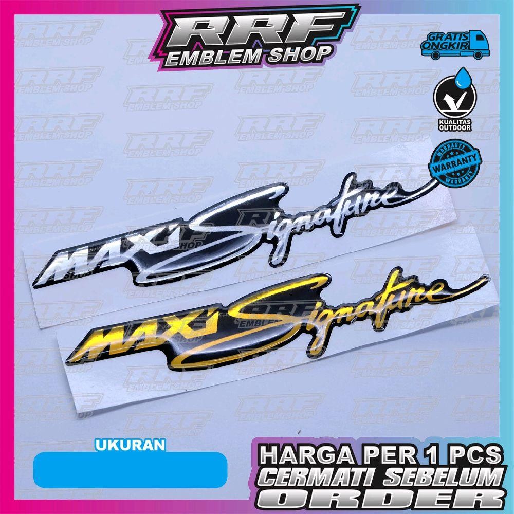 emblem timbul MAXI SIGNATURE / stiker MAXI SIGNATURE yamaha