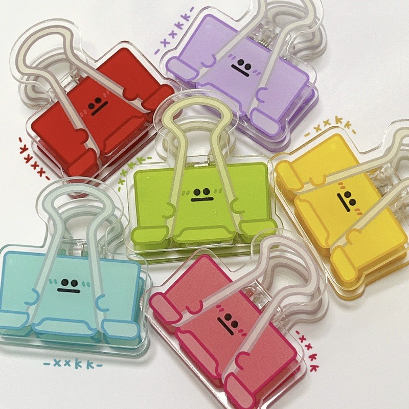 

3pcs Colorful Mini Acrylic Binder Long Tail Clip Small Paper Clip Student Paper Sorting Clip For Home School Office Business