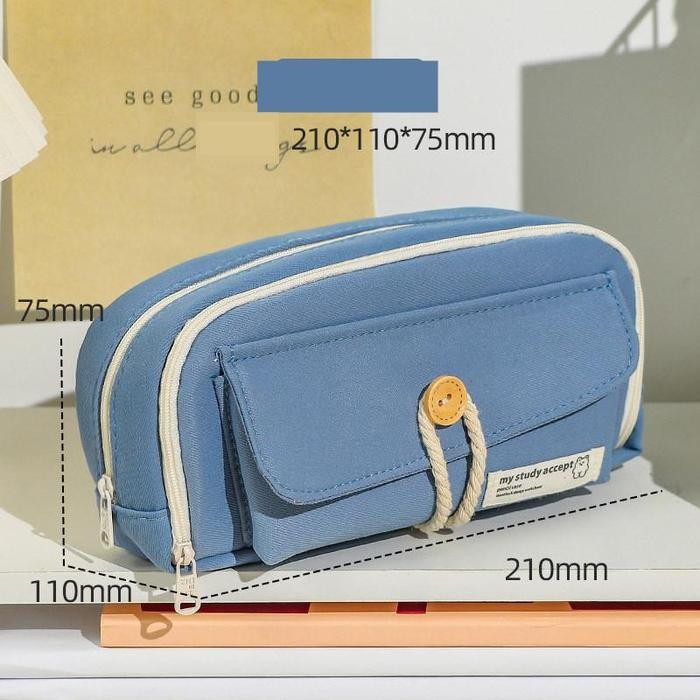

Sale NG Stationery - Study Pencase Tempat Pensil Multi Sekat Kotak Pensil Kawaii Pencase Korea Pencil Case Large Capacity Pencil Bag Pouch - Blue Tbk