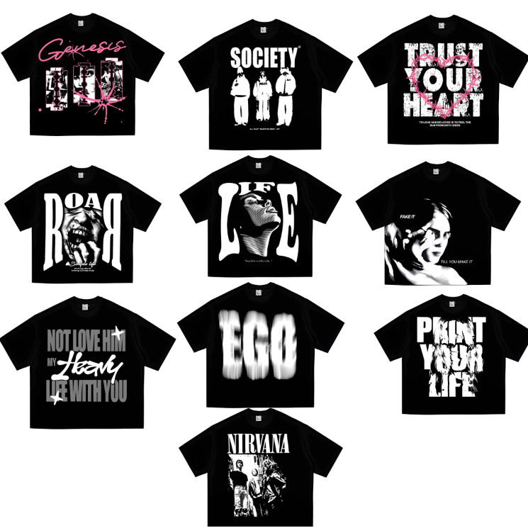 T-shirt Customization Experts 24-hour delivery（COD）100% Desain20s Boxy Oversize Tshirt Cotton Combed