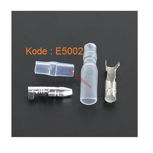 Skun Sekun bulat 4mm Konektor Kabel Jumper Mobil Motor Listrik Bullet lampu CARMUDIE