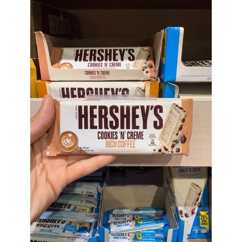 

hersheys cookies N cream / rich coffee / creamy milk chocolate 38gr