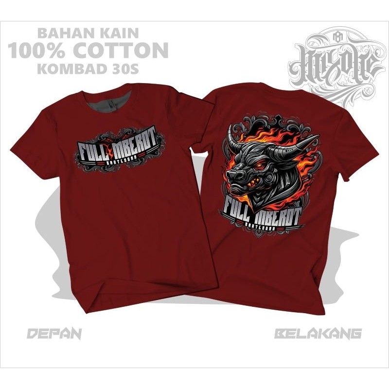 Kaos mberot anak bantengan nuswantara banteng mberot dewasa free stiker katun distro