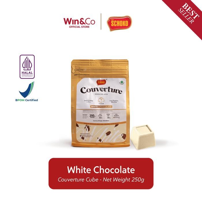 

Promo SCHOKO White Chocolate Couverture Cube - 250 Gr / Coklat Kovertur Dadu