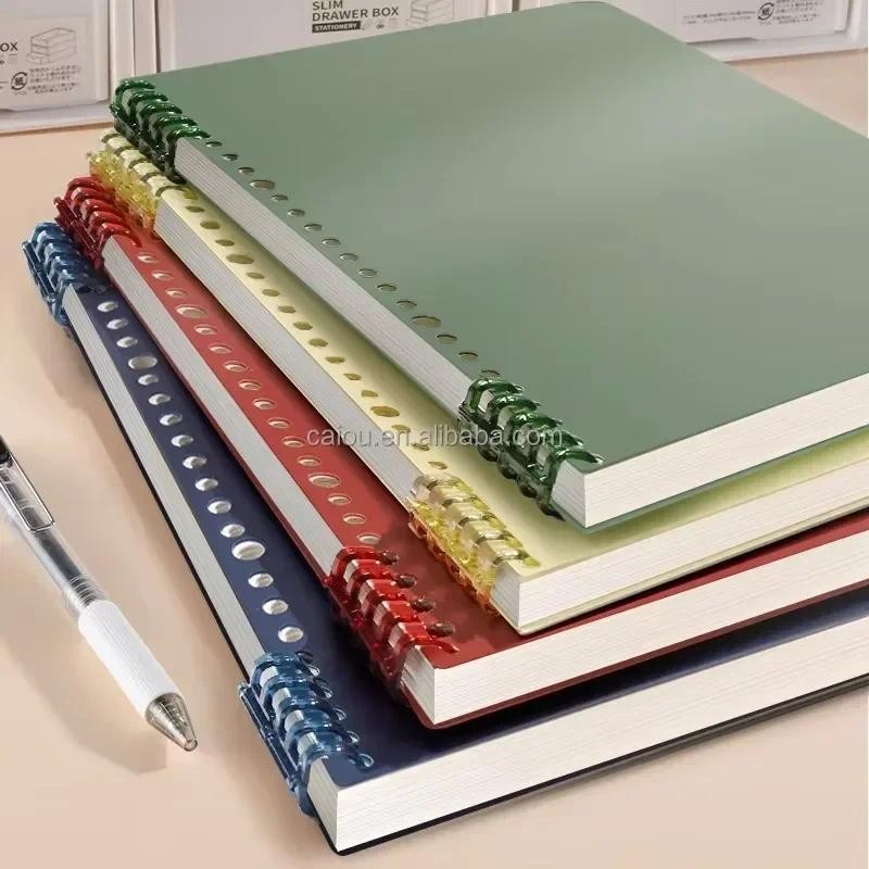 

Customized High Quality Binder Notebook B5 Spiral Notebooks for Students Vintage Wholesale Planner for School and Office Use