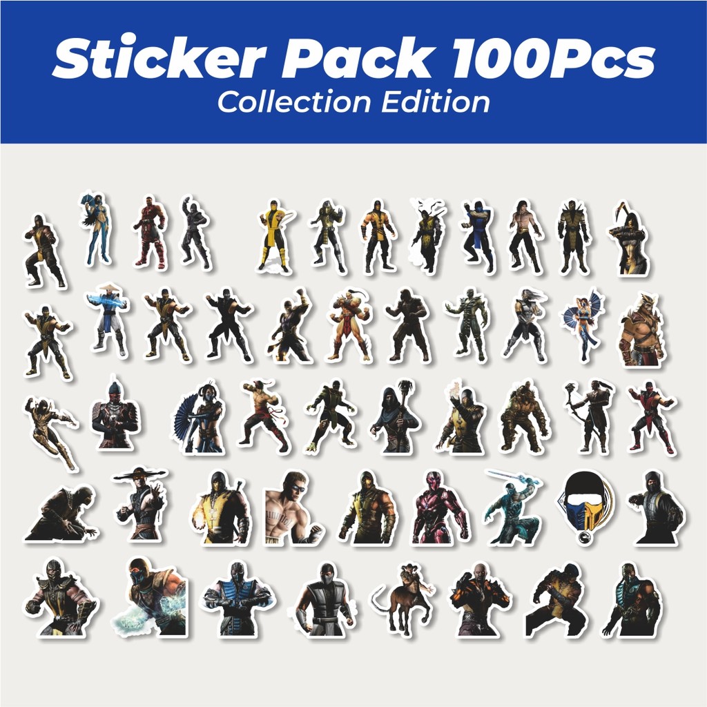 

Hot Stiker Video Game Series Mortal Kombat Character Mix 1 Lucu Anti Air Stikers Berperekat Waterproof Sticker Decal Buat Motor Helm Buku Journal Koper Casing HP Laptop Botol Minum