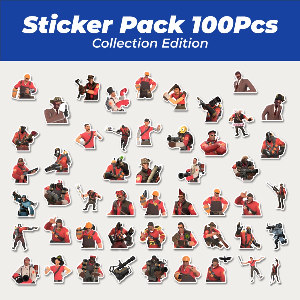 

Hot Stiker Game Series Team Fortres Character V12 Lucu Anti Air Stikers Berperekat Waterproof Sticker Decal Buat Motor Helm Buku Journal Koper Casing HP Laptop Botol Minum