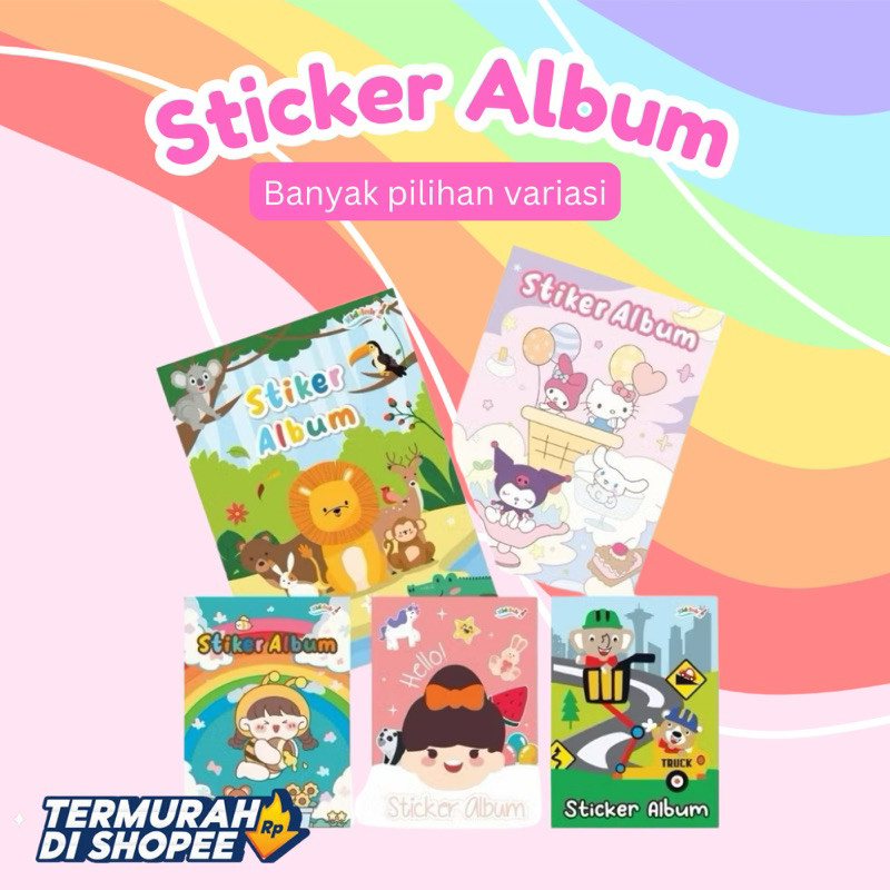 Album Buku Stiker Anak Kosong – Koleksi Tempel Ulang Tebal / mainan edukasi anak, PIKIDO