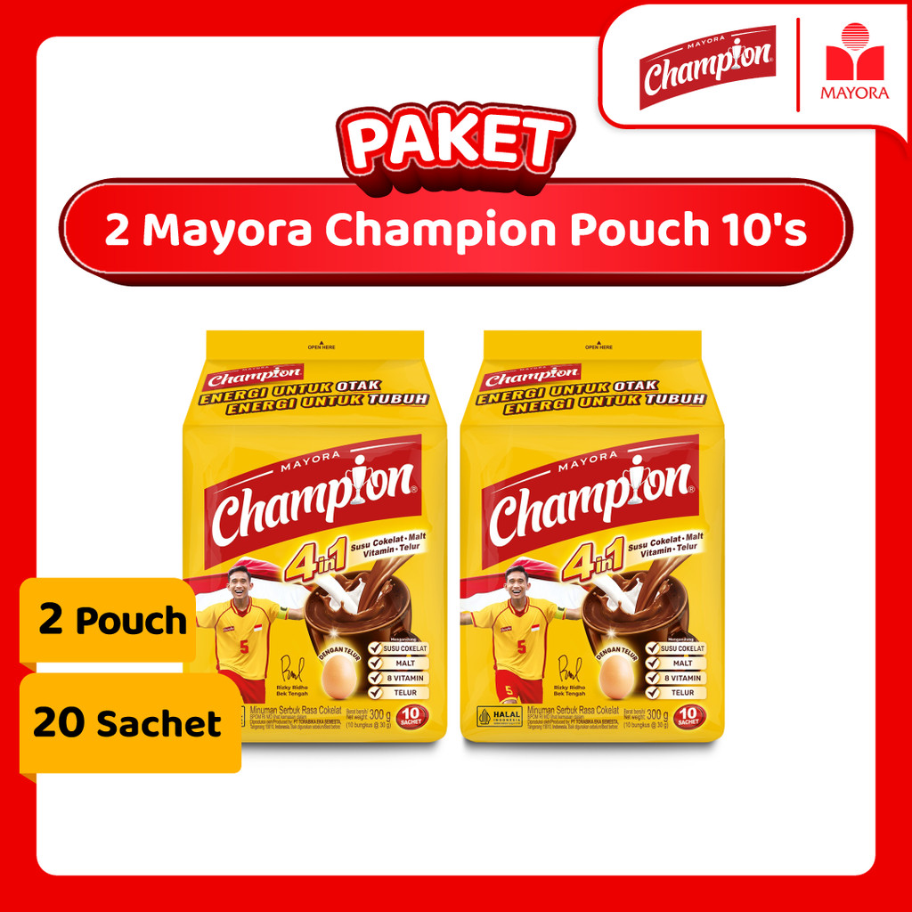 

Paket 2 Mayora Champion Pouch 10's