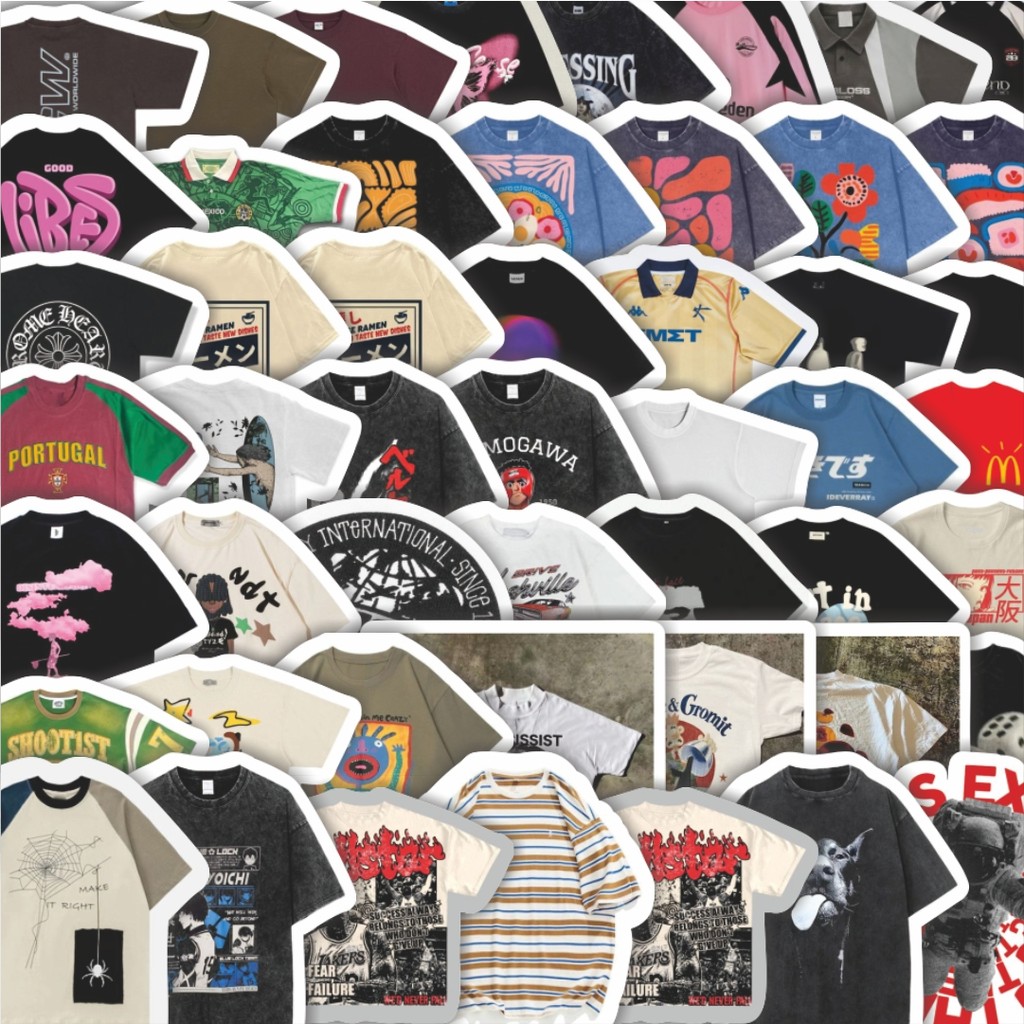 

Stiker Cutting Pack Stiker T-Shirt V8 Isi 100Pcs Series Aesthetic Lucu Keren Untuk Koper Bahan Vynil