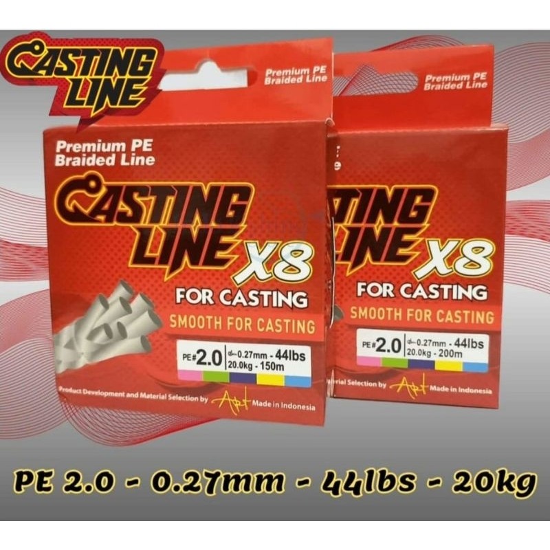 SENAR PE X8 CASTING LINE FOR CASTING MULTI COLOR PREMIUM PE BRAIDED LINE