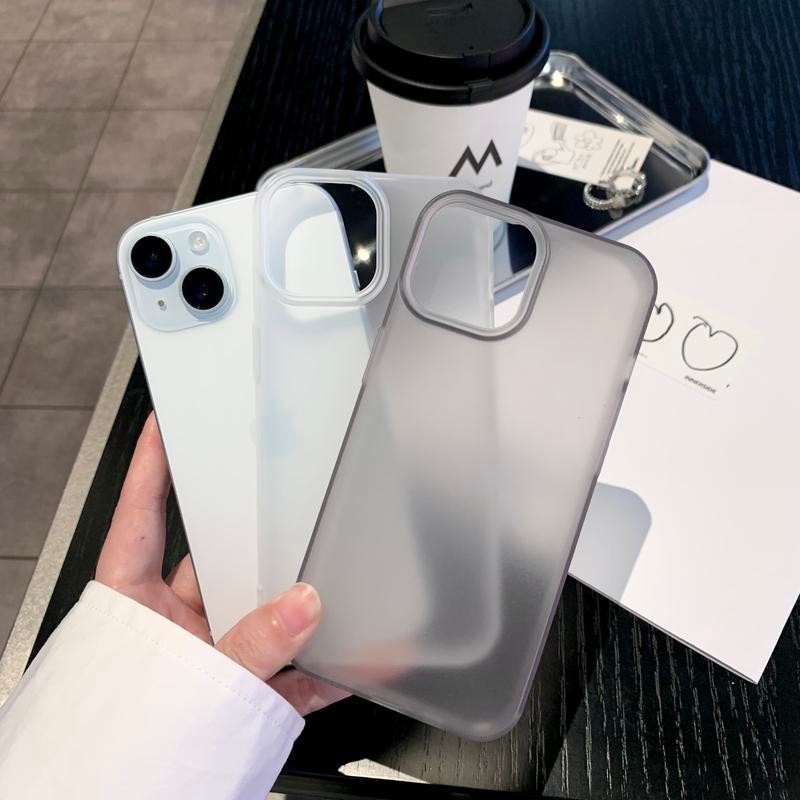 Elok.CaseCasing Ponsel Matte Ultra-tipis Untuk iPhone 11 15 Pro Max 13 16 Pro Max 12 14 Pro Max 15 P