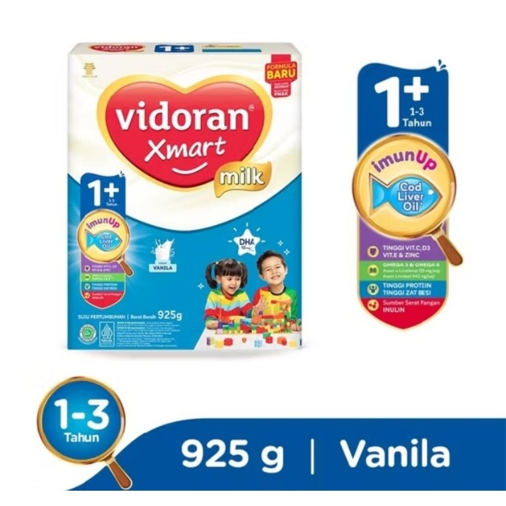 

vidoran xmart 1+ madu/vanila 925g