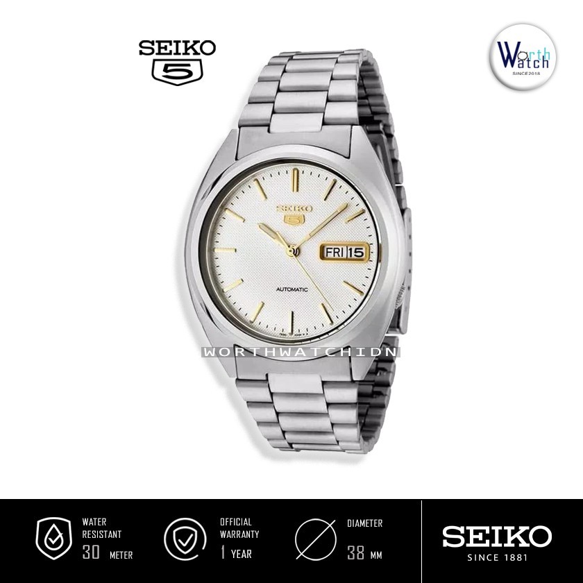 Jam Tangan Pria Otomatis Seiko 5 Men Automatic Stainless Steel Original SNXG-47-K1