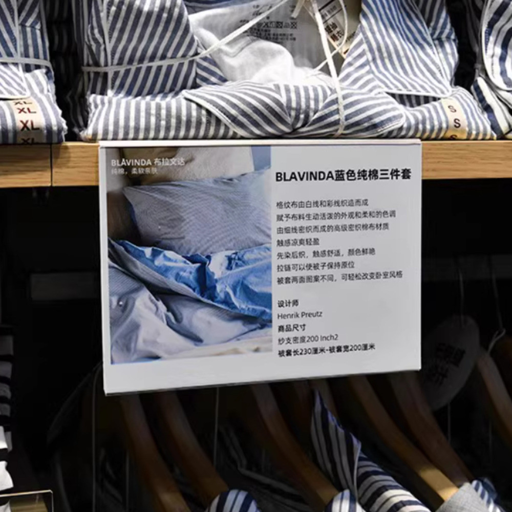 

A5 Acrylic L Sign Frame Label Holders Self Adhesive Poster Frame For Shelf Top Price Tag As Picture Protectors