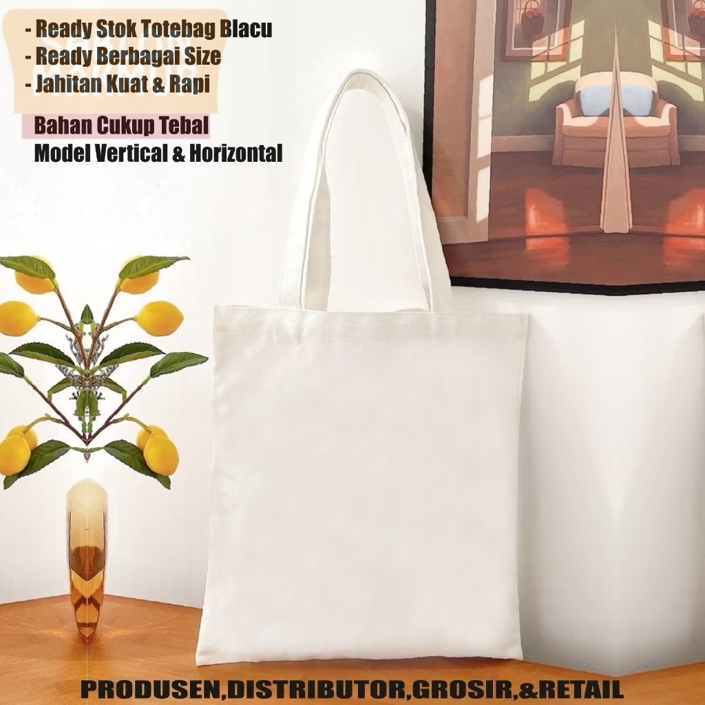 

Tas Blacu Tote Bag Belanja Shopping Totebag Polos Hampers Kain Goodie Bag Kanvas Godiebag Ready