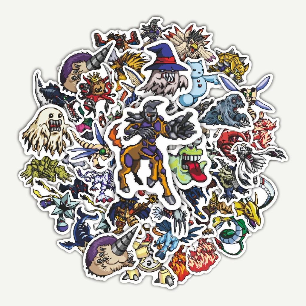 

Sticker Pack Stiker Pixel Digimon V67 | Sticker TUMBLR | Stiker LAPTOP KOPER HELM