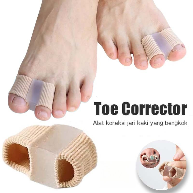 2 Pcs Pemisah Jari Kaki Anti Bunion Toe Separator Corrector Bunion Bahan Lembut Pelindung Jari Kaki 