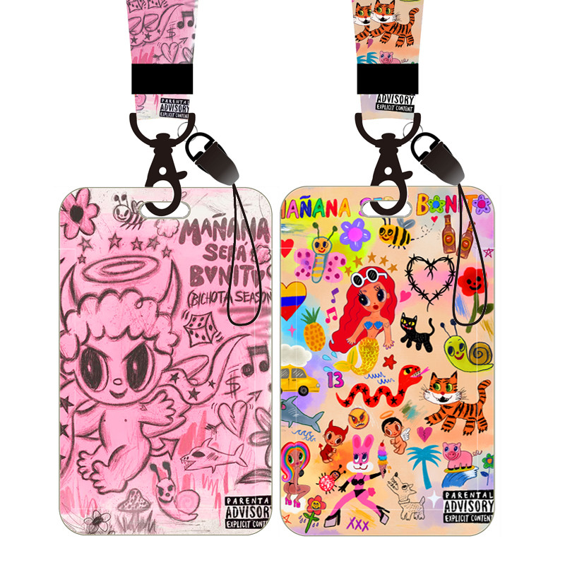 

Karol G Card Holder Lanyards for Keychain Business Card Holders Neck Strap Retractable clip Door Badge Holder Reel Yoyo