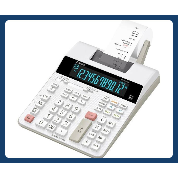 

Casio FR-2650RC Kalkulator Printer 12 Digit Dengan Reprint, Fungsi Cost/Sell/Margin