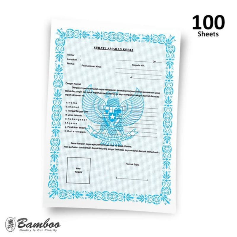 

Daftar riwayat hidup/Surat lamaran kerja ( 1pak )