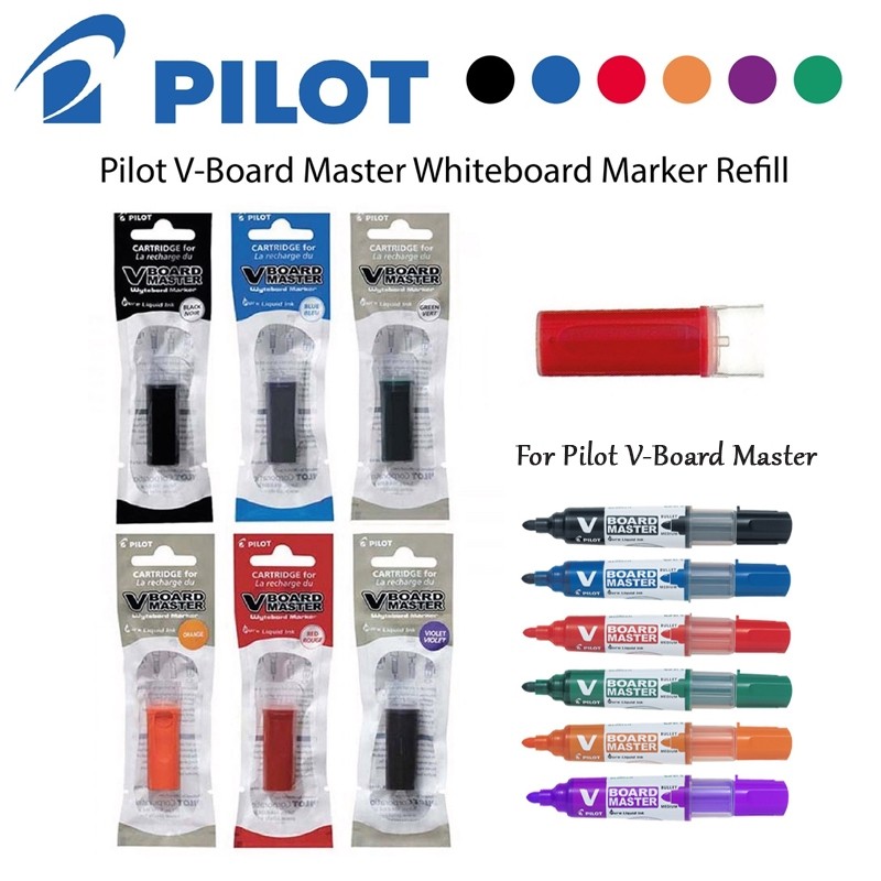 

PILOT V Board Master WBS-VBM Isi Refill Spidol Whiteboard Marker Medium Bullet