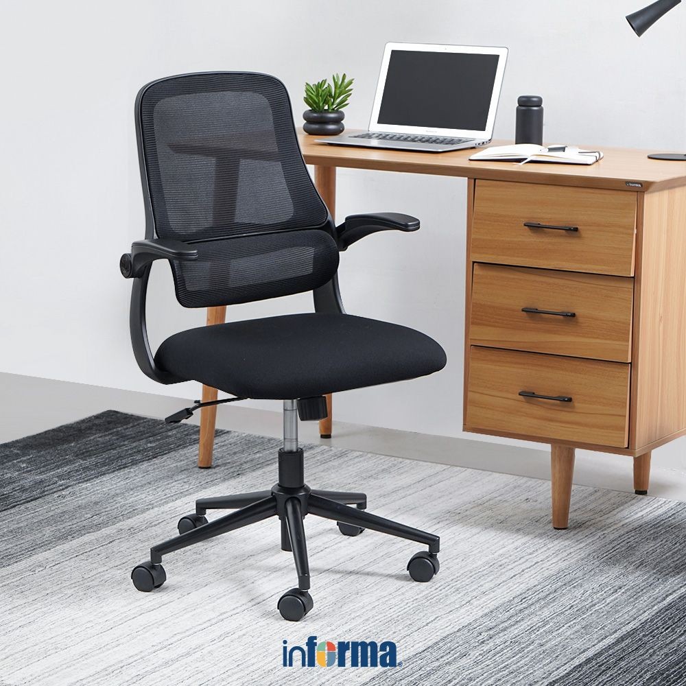 Informa Nemo Kursi Kantor Tempat Duduk Kerja Dengan Roda Office Chair Kursi Mesh Staff Karyawan Furn