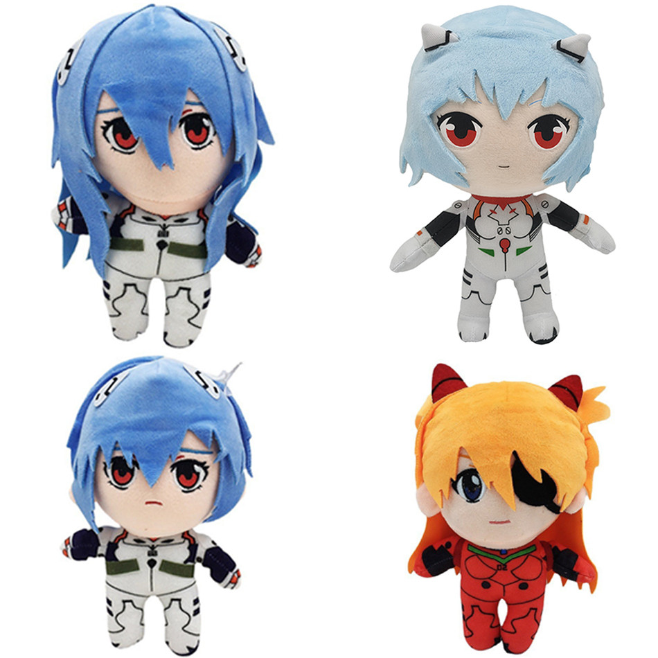 23cm Evangelion Ayanami Rei Plush Toy Doll Cartoon Anime Figure Kawaii Doll EVA Soft Stuffed Room De
