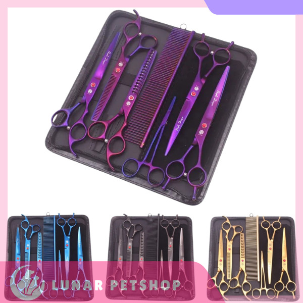 GUNTING GROOMING ANJING KUCING SET - PET GROOMING SCISSORS SET