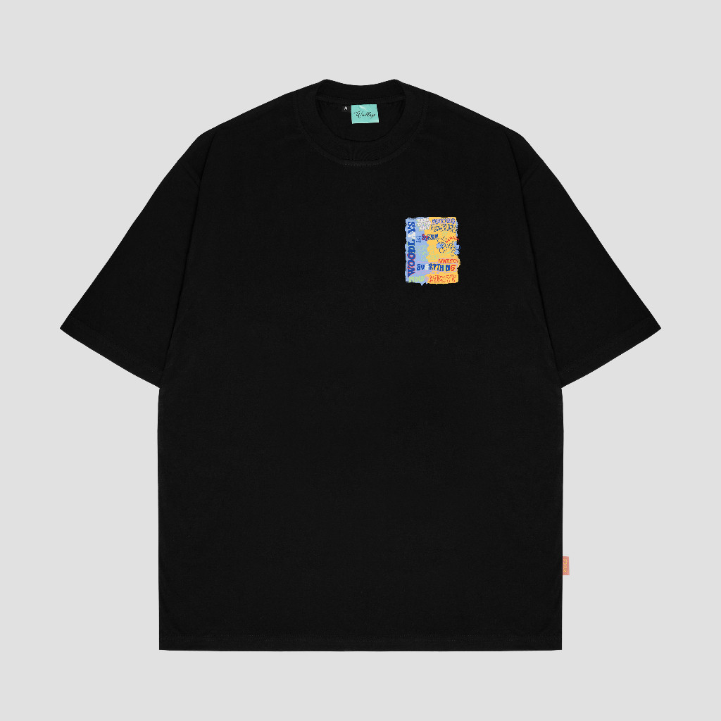 (NEW) Woodlays Kaos T-Shirt Oversize Black Pay Attention