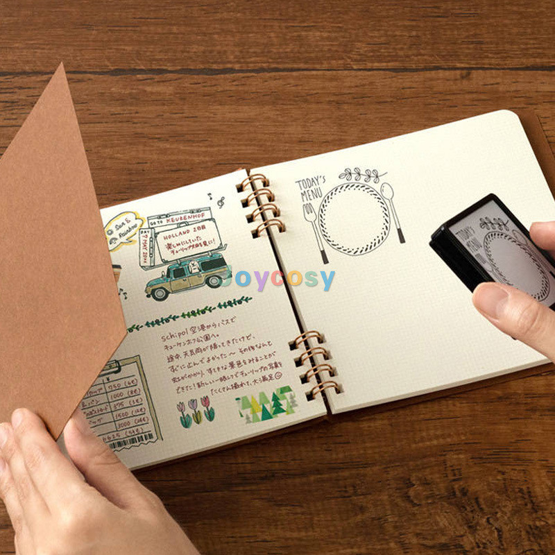 

Midori Notebook for Paintable Stamp, Creative Simple Japanese Ins Style Notebook, for DIY Book Scrapbook Decoration