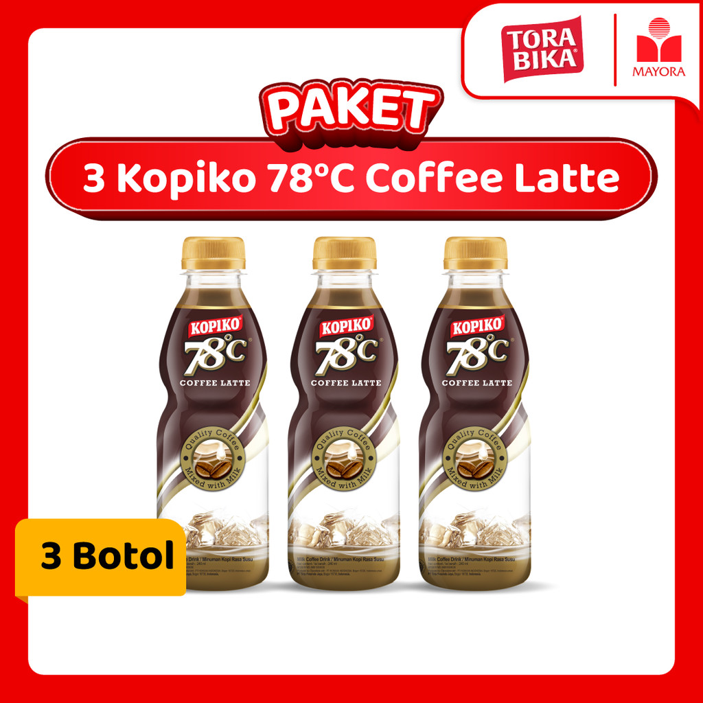 

Paket 3 Botol Kopiko 78C Coffee Latte
