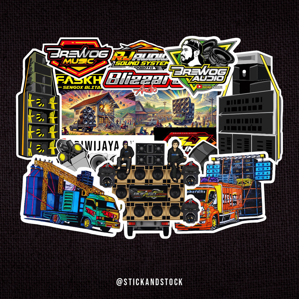 

Sticker Pack Sound Horeg 1 | Sticker Tumbler | Sticker Hp Laptop Helm Motor