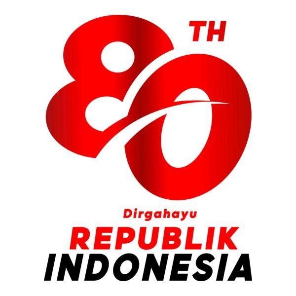 STIKER LOGO HUT RI KE 80TH