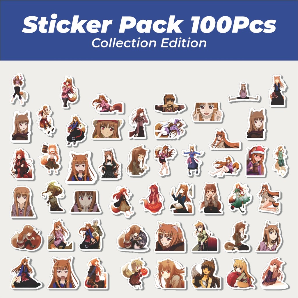 

Hot Stiker Anime Series Spice And Wolf Karakter Mix Lucu Anti Air Stikers Berperekat Waterproof Sticker Decal Buat Motor Helm Buku Journal Koper Casing HP Laptop Botol Minum