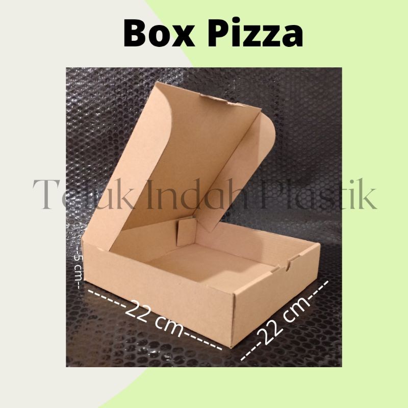 (10 pcs) Box Pizza Diecut 22x22x5 / Karton Box Kardus 22 x 22 x 5