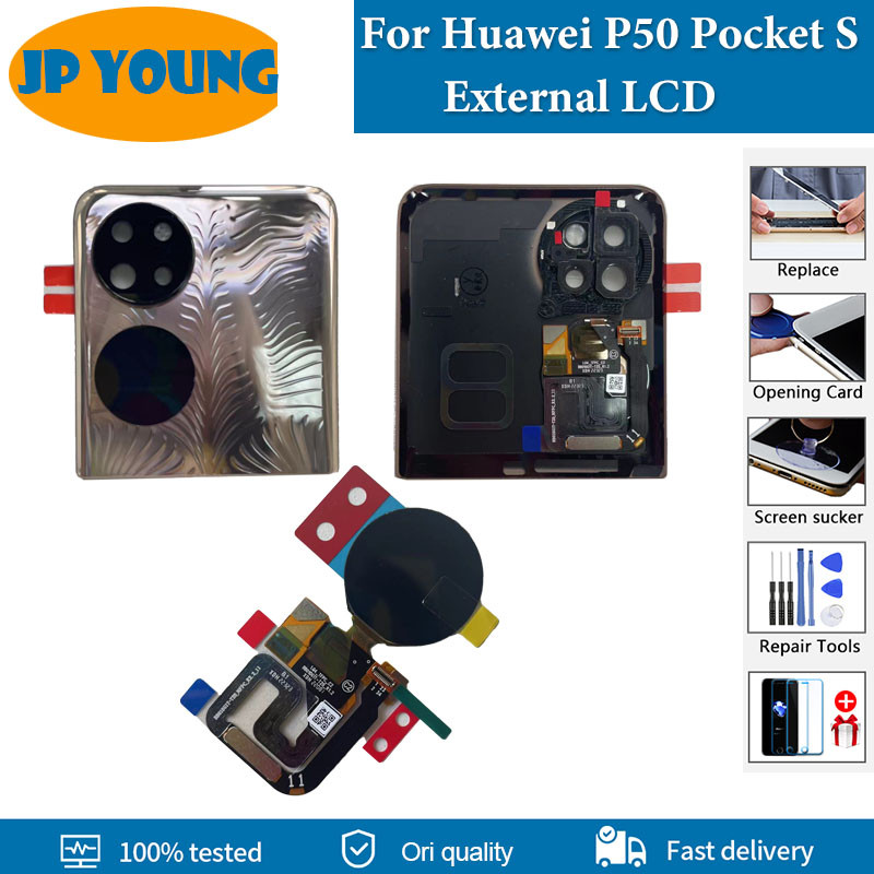 Original External LCD For Huawei Pocket S Rear LCD Small Screen Touch Digitizer For Huawei P50 Pocke