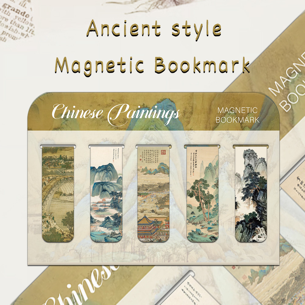 

5PCS Creative New Vintage Magnetic Bookmarks Student Supplies Books Interpage Decoration Personalized Bookmarks