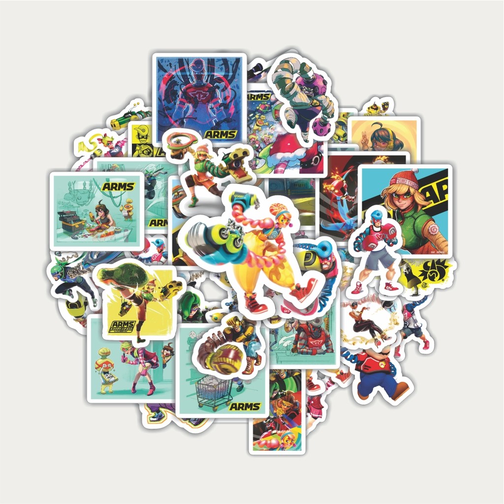 

Sticker Pack Stiker Game Series Nintendo Arms Karakter Mix | Sticker TUMBLR | Stiker LAPTOP KOPER HELM